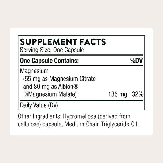 THORNE - Magnesium CitraMate - Magnesium Citrate & Malate Supplement - Supports Heart Health, Skeletal Muscles, Cardiac & Lung Function, Bone Density & More* - Third-Party Certified - 90 Servings