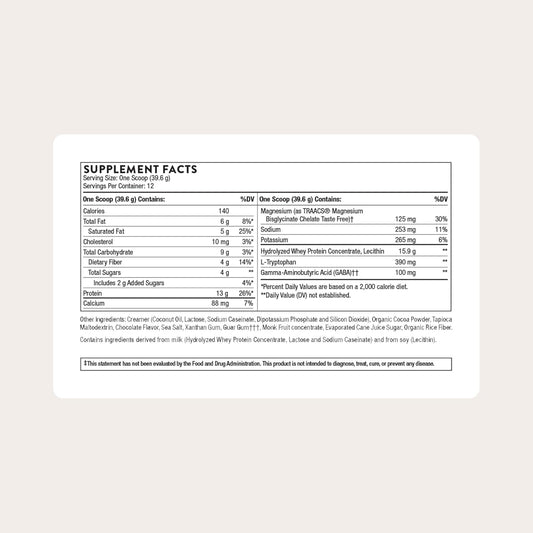 THORNE - RecoveryPro - Whey Protein Powder with Magnesium, GABA & L-Tryptophan - Supports Restful Sleep, Stress Management & Muscle Recovery* - NSF Certified for Sport - Gluten-Free - 12 Servings