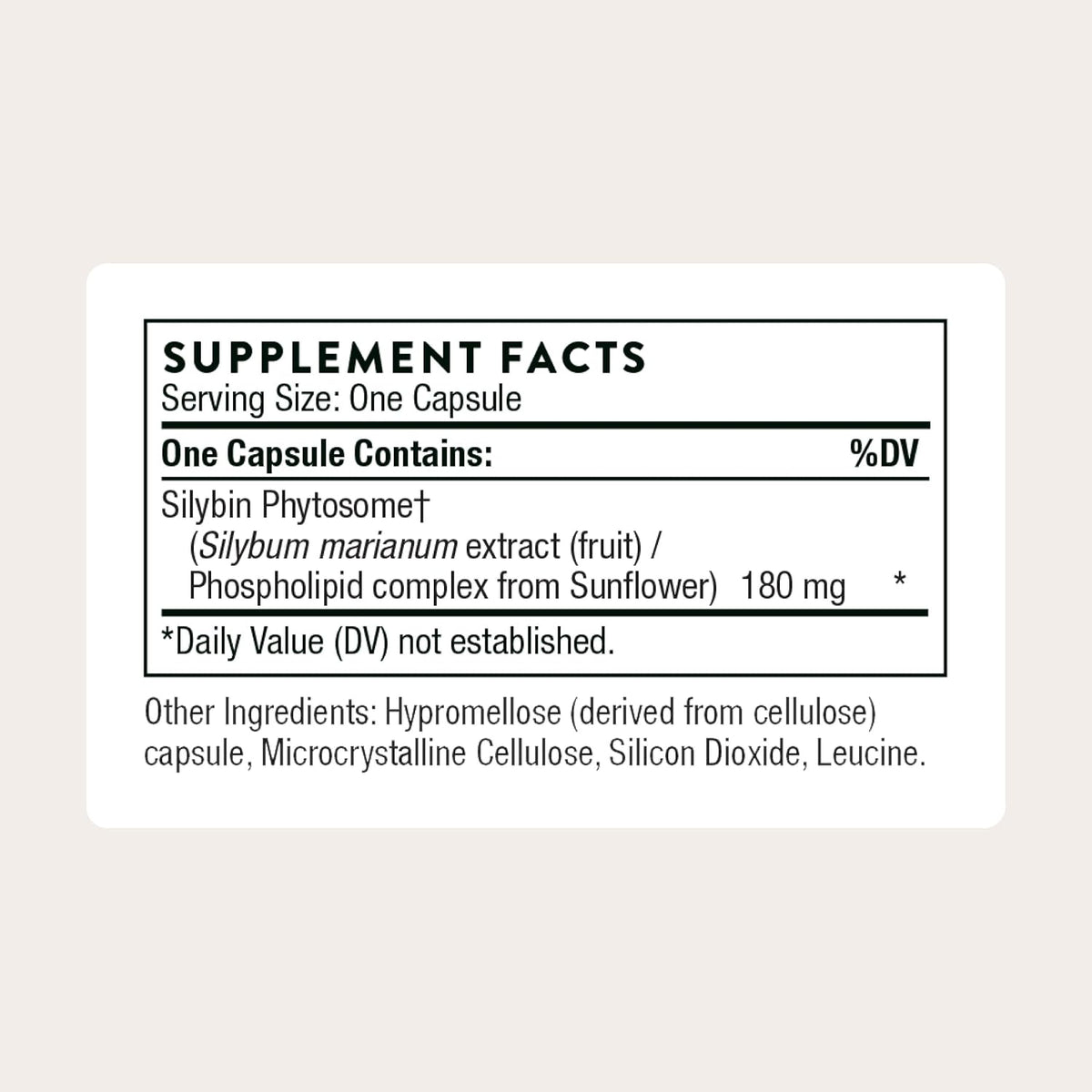 THORNE - Milk Thistle Phytosome (Formerly Siliphos) - Botanical Extract Complex for Antioxidant and Liver Support* - Third-Party Certified - Gluten, Dairy & Soy-Free - 90 Capsules