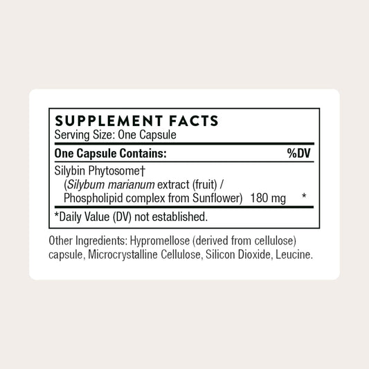 THORNE - Milk Thistle Phytosome (Formerly Siliphos) - Botanical Extract Complex for Antioxidant and Liver Support* - Third-Party Certified - Gluten, Dairy & Soy-Free - 90 Capsules