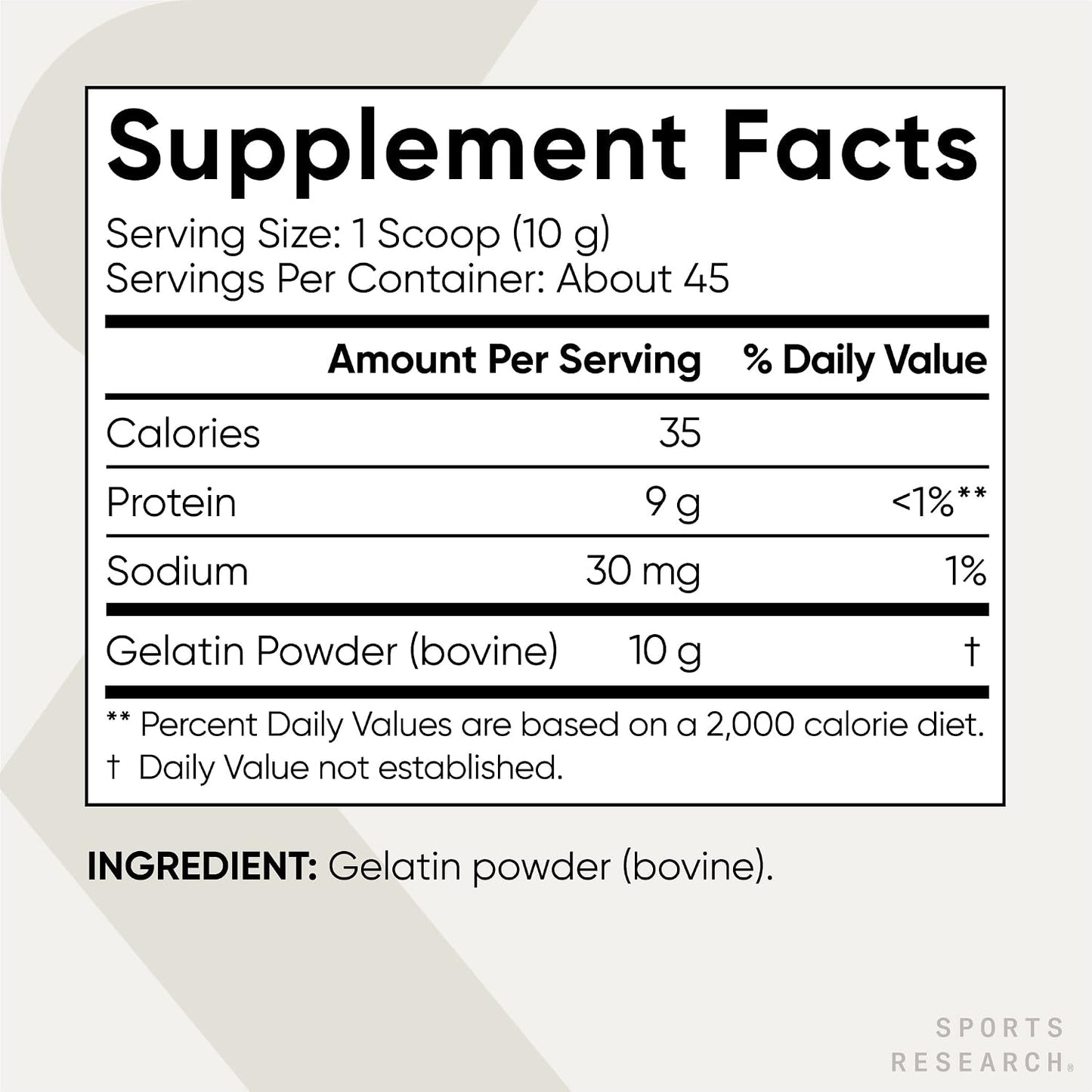 Sports Research® Gelatin Collagen Cooking Powder, 16oz | 10g Beef Gelatin from Grass-Fed Cows | Bone, Skin & Joint Health | Great for Cooking, Baking & Emulsifying - 45 Servings