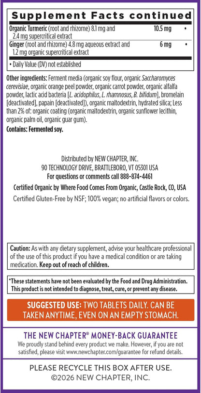 New Chapter Men's Multivitamin Advanced Formula for Stress, Brain, Immune, Heart & Energy Support, Higher Levels of Whole-Food Fermented Essential Nutrients for Men + Selenium + B Vitamins, 72 ct