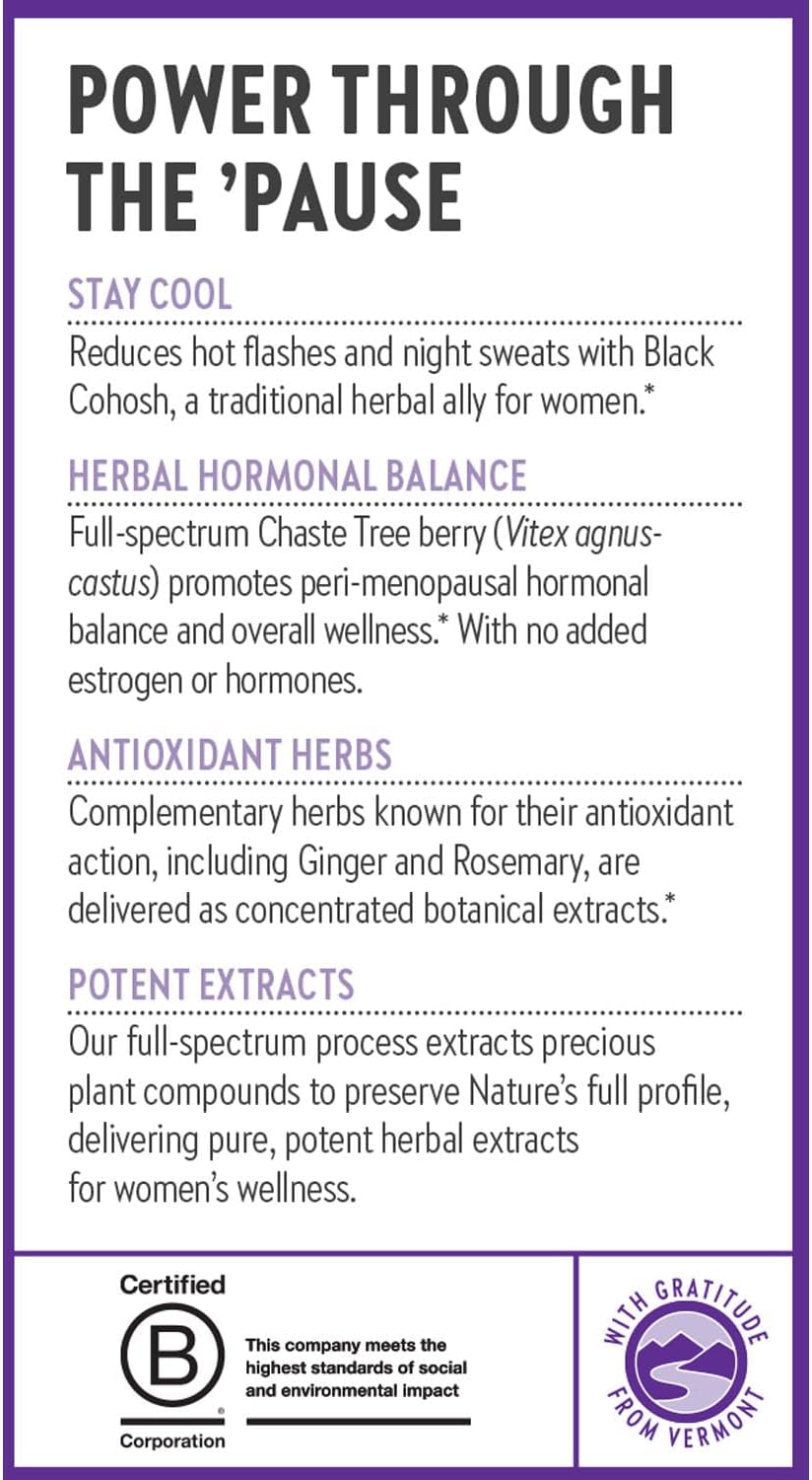 New Chapter Menopause Supplement - Estrotone Herbal Hormone Balance for Women in Perimenopause, with Black Cohosh for Hot Flash Relief & to Reduce Night Sweats + Vitex, No Added Hormones - 30 ct