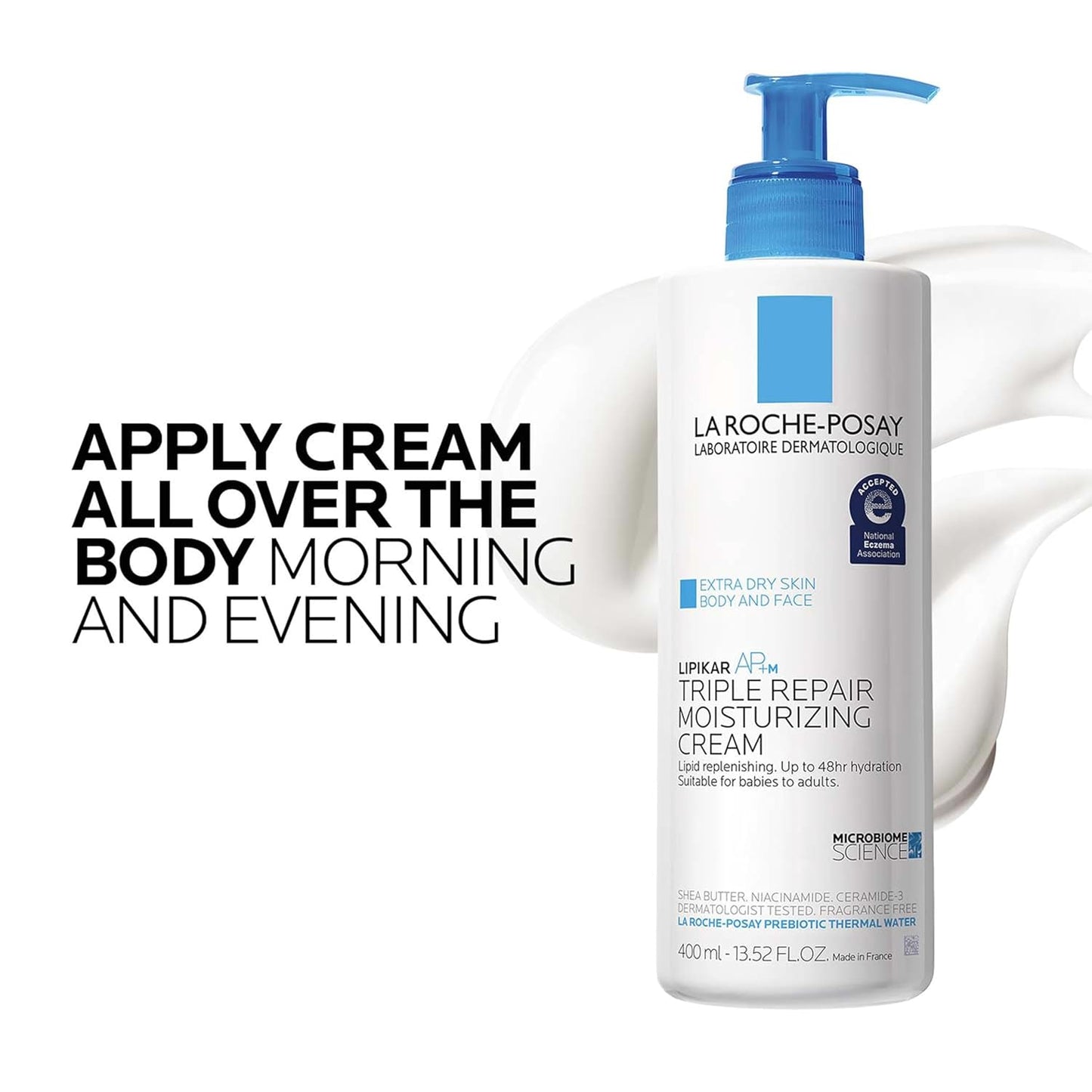 La Roche-Posay Lipikar AP+MAX Triple Repair Moisturizing Body Cream | Face & Body Lotion for Dry Skin with Shea Butter & Niacinamide | Gentle Moisturizer for Very Dry, Rough & Sensitive Skin