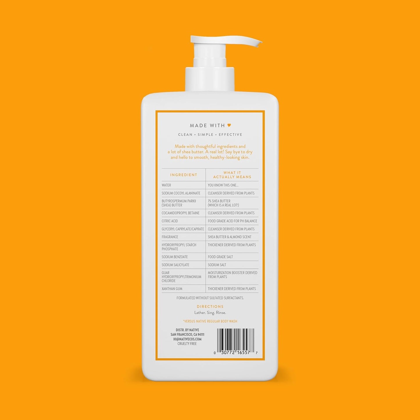 Native Moisturizing Body Wash Contains Naturally Derived Ingredients - Multiple Variants To Choose From - 11 Oz