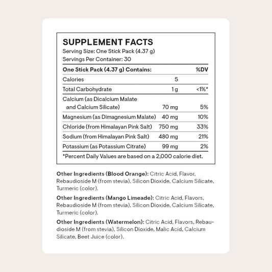 THORNE - Daily Electrolytes - Zero Sugar & Low-Calorie Electrolyte Powder Drink Mix - Flavors Derived from Natural Sources - NSF Certified for Sport - Variety - 30 Stick Packs