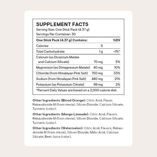 THORNE - Daily Electrolytes - Zero Sugar & Low-Calorie Electrolyte Powder Drink Mix - Flavors Derived from Natural Sources - NSF Certified for Sport - Variety - 30 Stick Packs