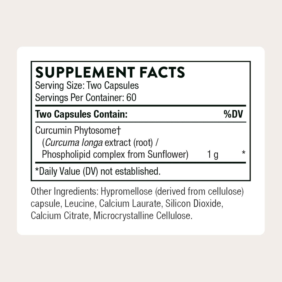 THORNE - Curcumin Phytosome 1000 mg (Meriva) - Clinically Studied, High Absorption - Supports Healthy Inflammatory Response in Joints, Muscles, GI Tract, Liver, Brain & Nerves* - 60 Servings