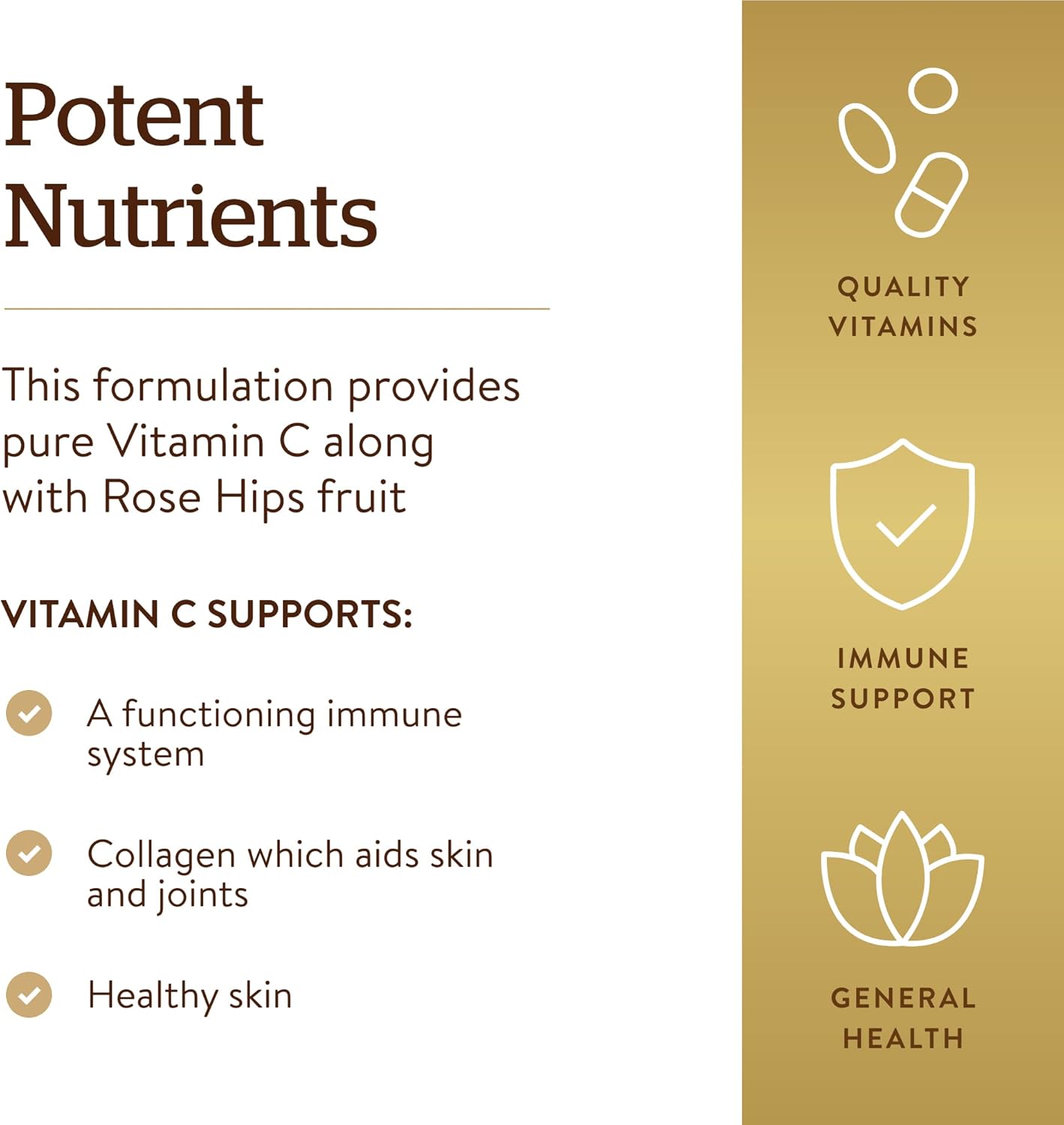 Solgar Vitamin C 1000 mg with Rose Hips, 250 Tablets - Antioxidant & Immune Support - Overall Health - Supports Healthy Skin & Joints - Non-GMO, Vegan and Kosher - 250 Servings
