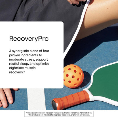 THORNE - RecoveryPro - Whey Protein Powder with Magnesium, GABA & L-Tryptophan - Supports Restful Sleep, Stress Management & Muscle Recovery* - NSF Certified for Sport - Gluten-Free - 12 Servings