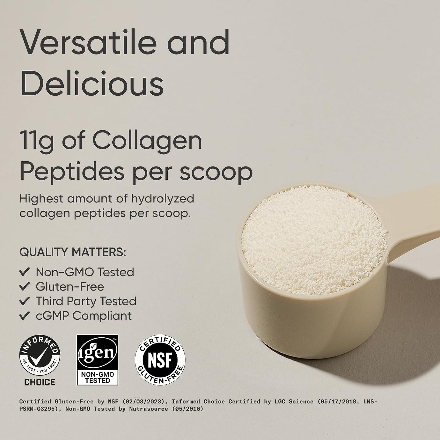 Sports Research® Collagen Peptides Protein Powder, Vanilla (16.93oz) | 11g Grass-Fed Collagen per Scoop · Hair, Skin & Joint Support · Easy to Mix in Coffee & Shakes · Sugar-Free, 40 Servings