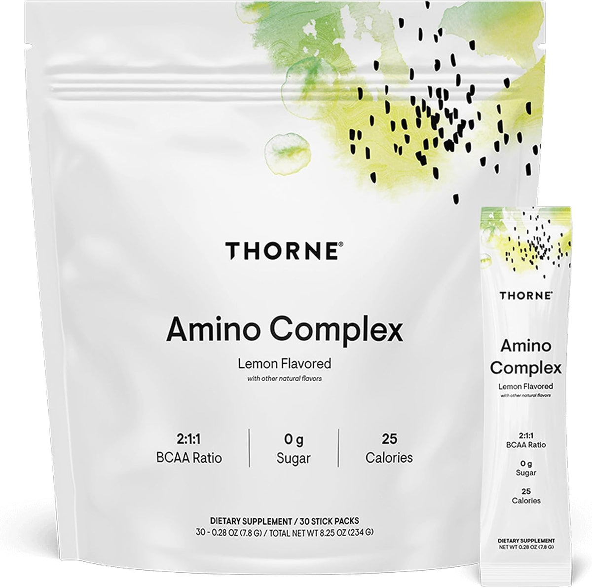 THORNE - Amino Complex - Clinically-Validated EAA and BCAA Powder for Pre or Post-Workout - Promotes Lean Muscle Mass & Exercise Recovery* - Lemon - NSF Certified for Sport - Dairy-Free - 30 Servings
