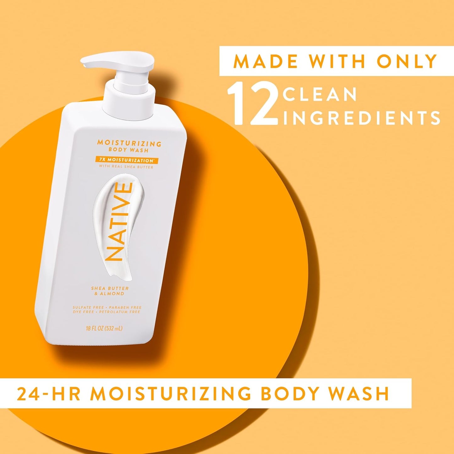 Native Moisturizing Body Wash Contains Naturally Derived Ingredients - Multiple Variants To Choose From - 11 Oz
