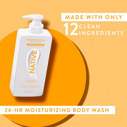 Native Moisturizing Body Wash Contains Naturally Derived Ingredients - Multiple Variants To Choose From - 11 Oz