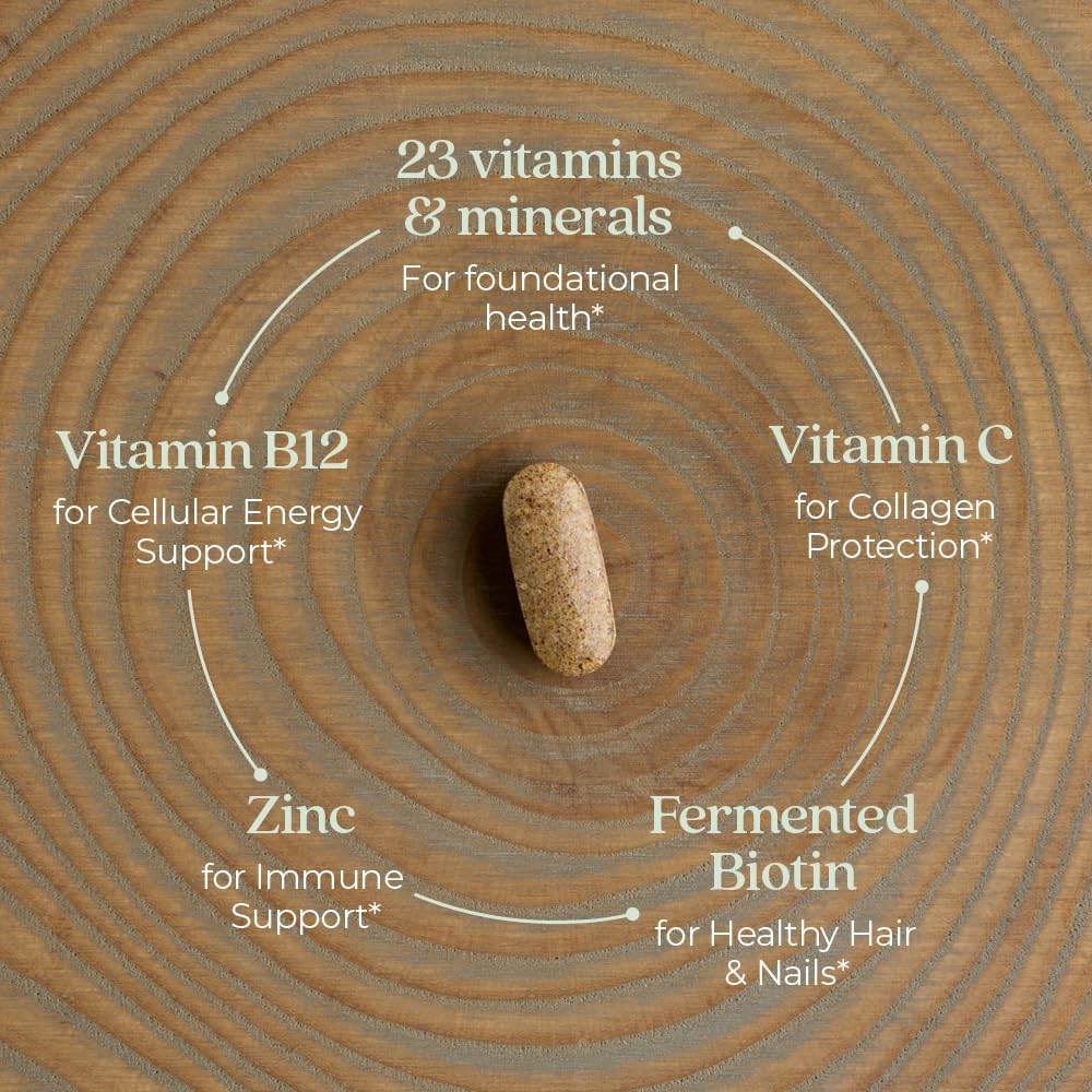 New Chapter Women’s Multivitamin, Iron, B6, B12, Biotin for Hair Growth, D3, Vit C, Zinc for Immune & Stress Support, Gentle on an Empty Stomach, One Daily, Non-GMO, Gluten-Free, 18+,