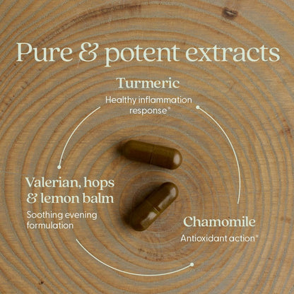 New Chapter Turmeric Supplement + Sleep Aid - Turmeric Force Nighttime for Sleep Support with Valerian Root + Ginger + NO Black Pepper Needed + Non-GMO Ingredients - 60 Vegetarian Capsule