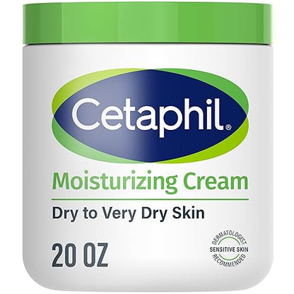 Cetaphil Face & Body Moisturizer, Hydrating Moisturizing Cream for Dry to Very Dry, Sensitive Skin, 16/20 oz, Fragrance Free, Non-Comedogenic, Non-Greasy