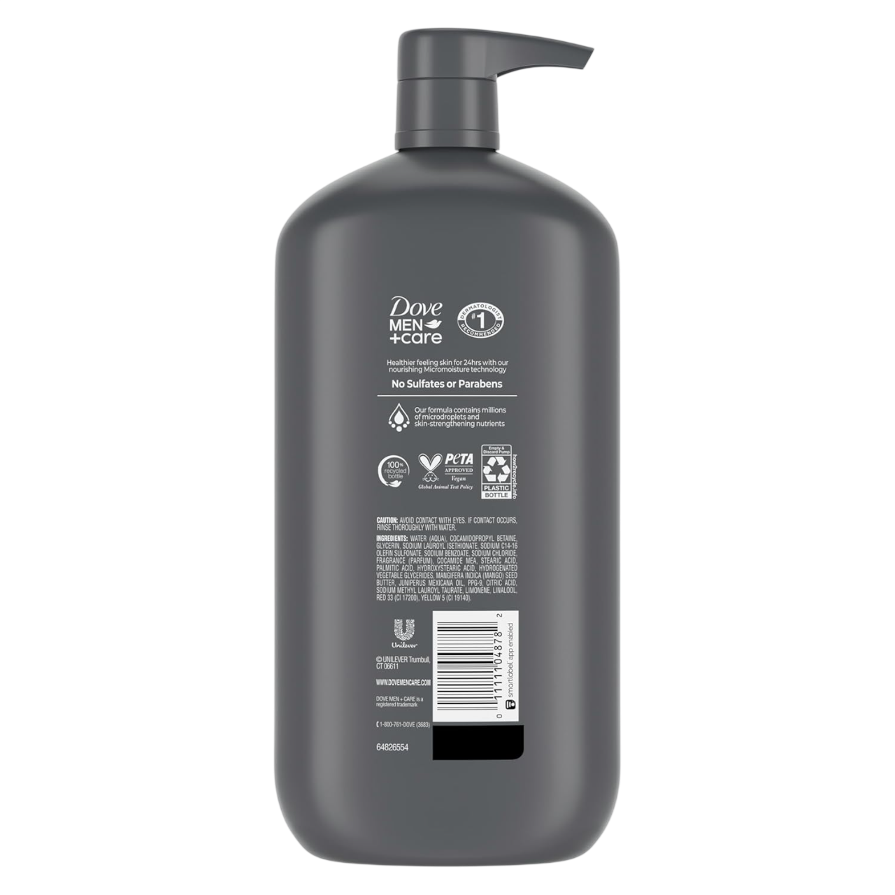 DOVE MEN + CARE body and face wash rejuvenating mango + cedarwood for Men, with 24-Hour Nourishing Micromoisture Technology, 30 oz