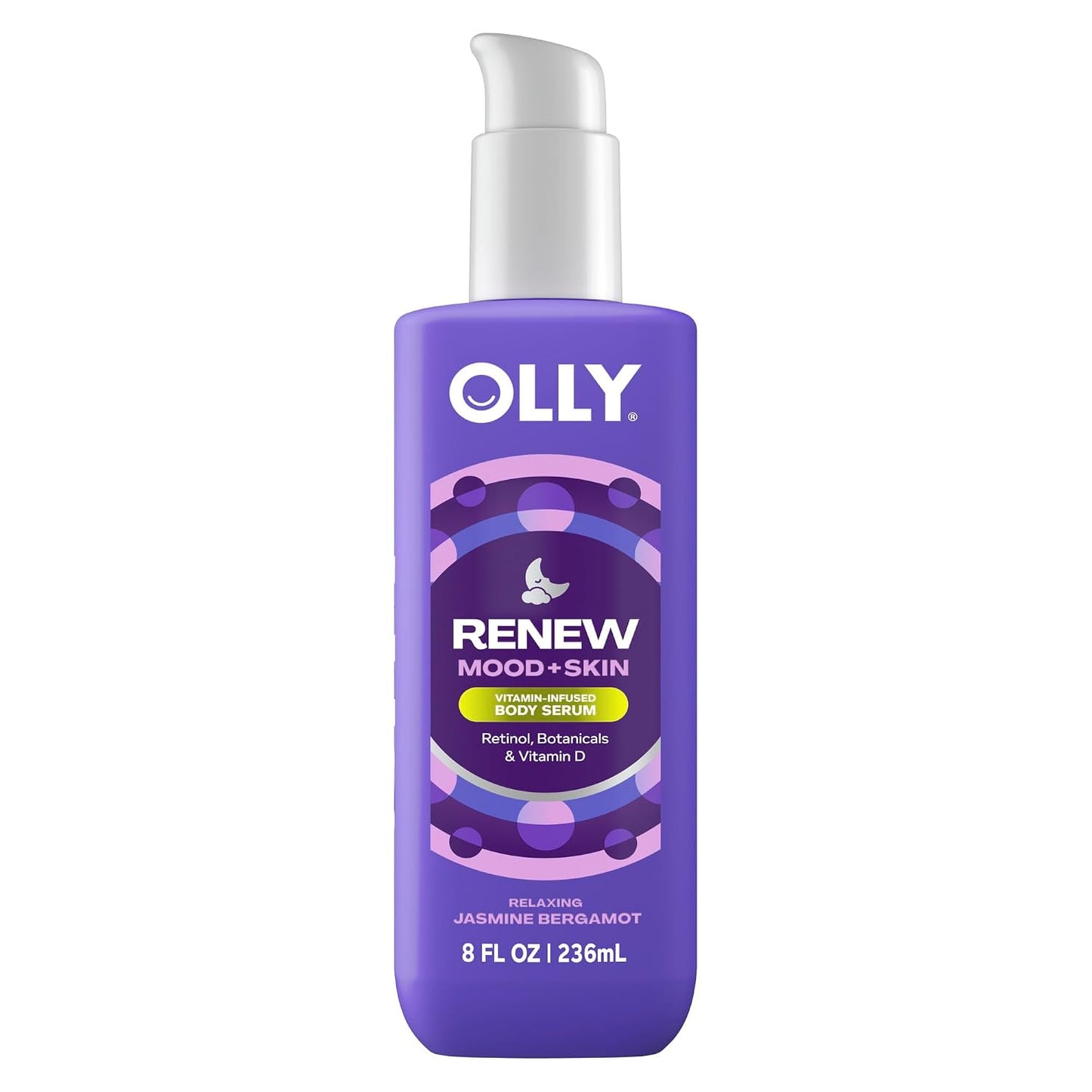 OLLY Renew Body Lotion-Serum with Vitamin D, Retinol & Botanicals – Nourishing Cleanser for Skin Barrier Repair, Deep Hydration, Jasmine Bergamot Scent, 8oz