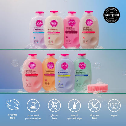 eos Cashmere Body Wash – Vanilla/Strawberry/Pink Champagne/Coconut Water/Creme De Pistachio/Fresh & Cozy Cashmere, Moisturizing Body Wash 16 Oz