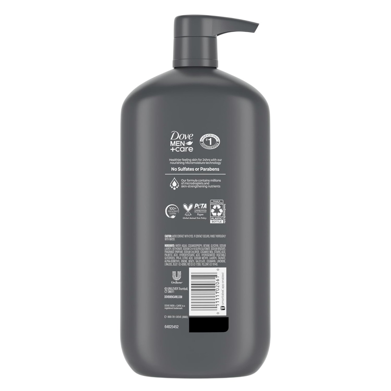 DOVE MEN + CARE Body and Face Wash Hydrating Clean Comfort Men's Body Wash with 24-Hour Nourishing Micromoisture Technology 30 oz