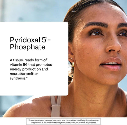 THORNE - Pyridoxal 5'-Phosphate - Bioactive Form of Vitamin B6 for Energy Production* - Vitamin B6 (Pyridoxine) Supplement - Third-Party Certified - Gluten, Dairy & Soy-Free - 180 Capsules