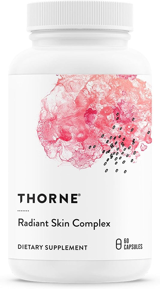 THORNE - Radiant Skin Complex - Hyaluronic Acid & Clinically Studied Ingredients - Skin Hydration & Healthy Aging Support - Helps Reduce Fine Lines & Wrinkles* - NSF Certified for Sport - 60 Capsules