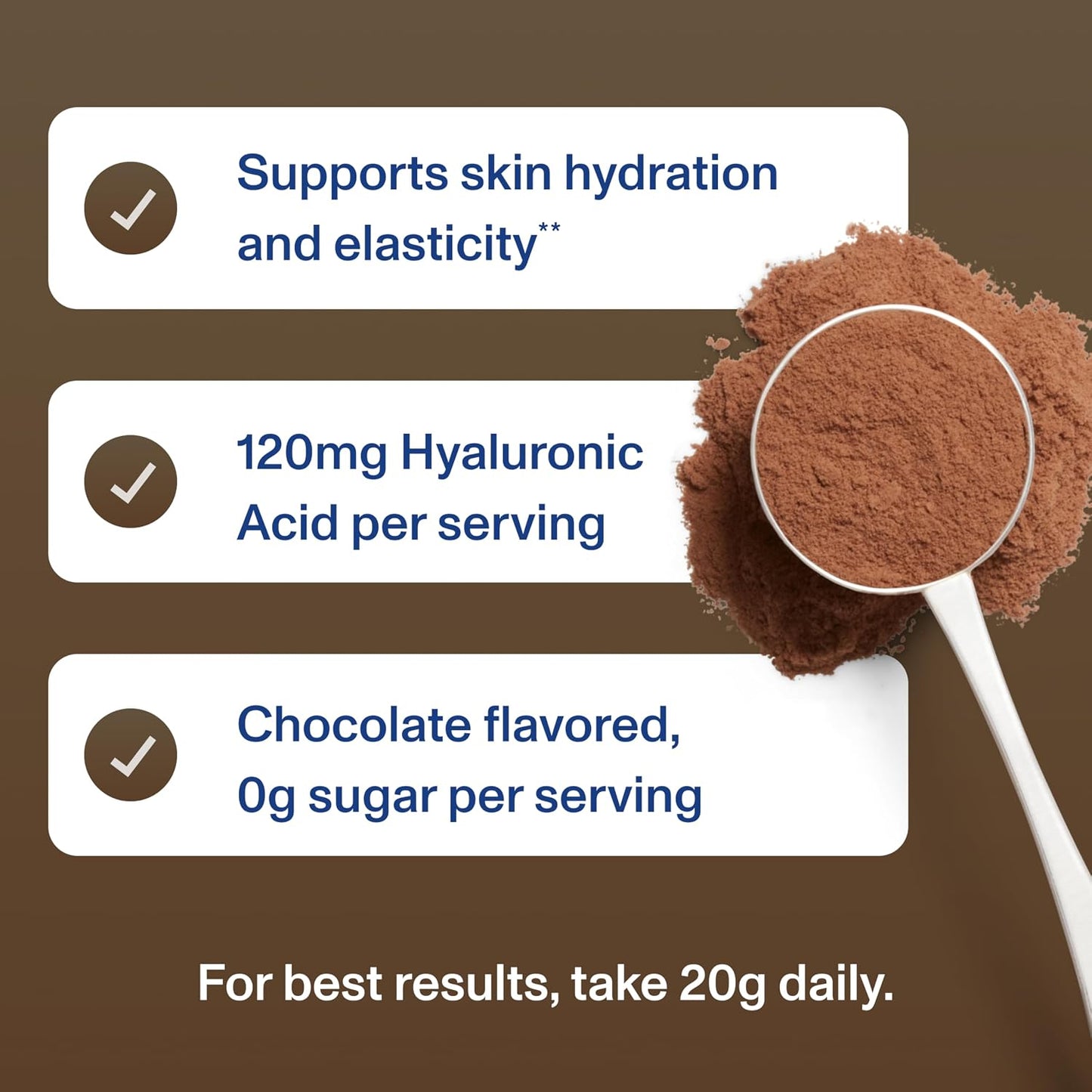 Vital Proteins Collagen Peptides Advanced, Hydrolyzed Peptides with Hyaluronic Acid and Vitamin C - Chocolate Flavor Powder, 24.7oz