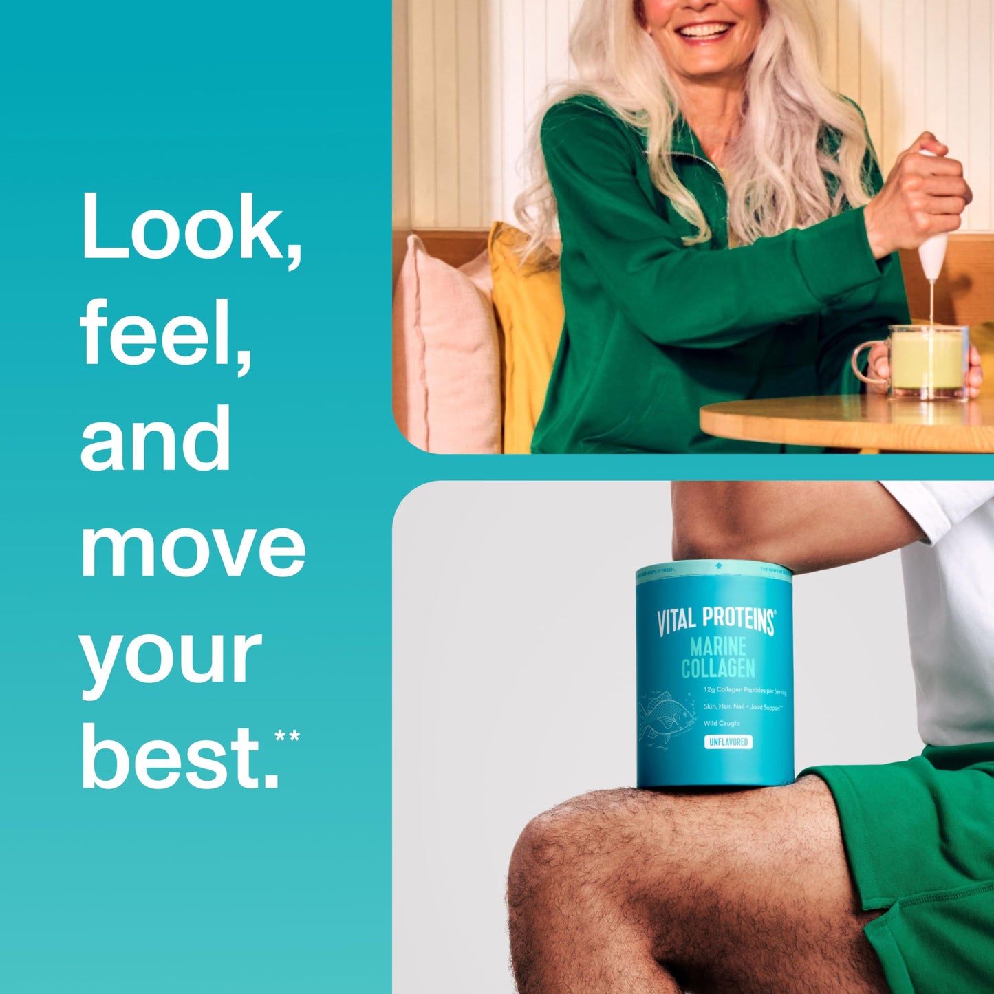 Vital Proteins Marine Collagen Peptides Powder Supplement for Skin Hair Nail Joint - Hydrolyzed Collagen - 12g per Serving - 7.8 oz Canister