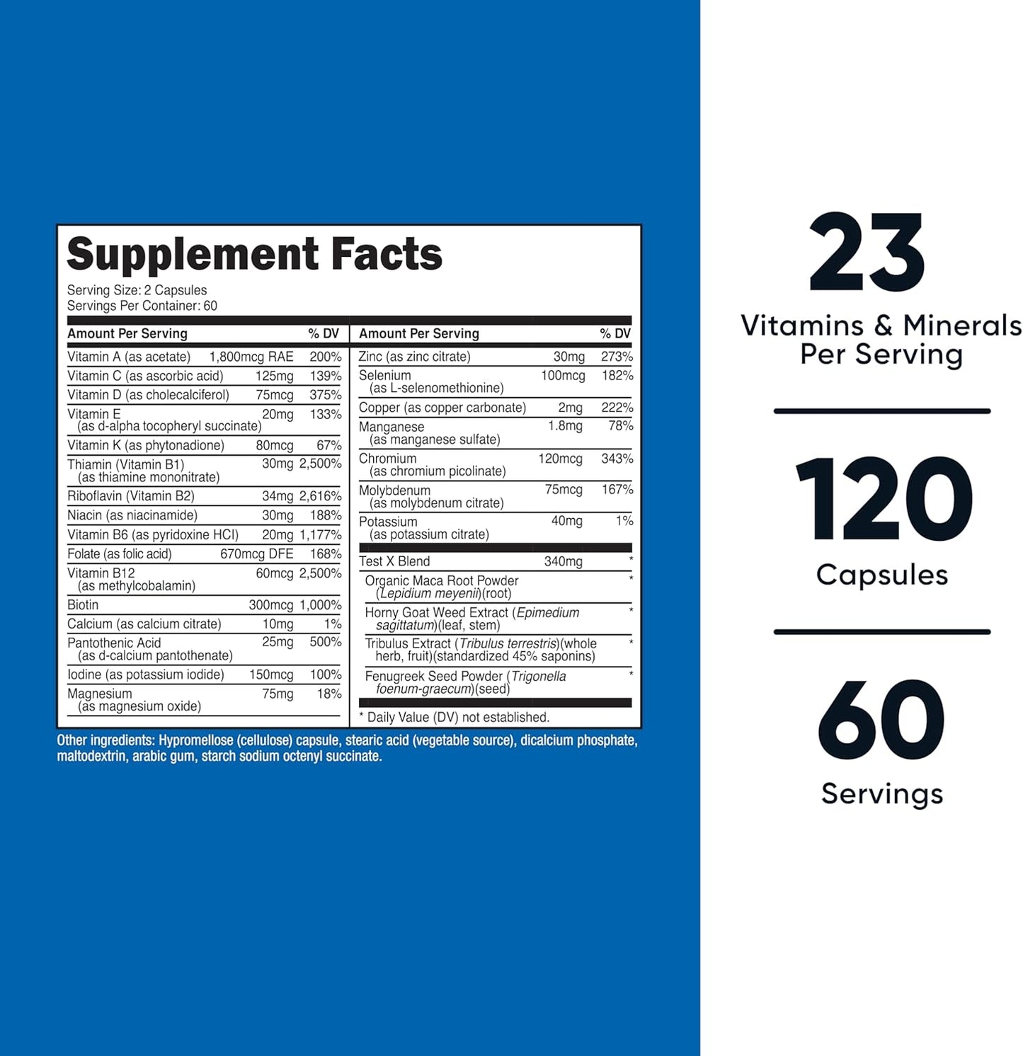 Nutricost Multivitamin for Men 120 Capsules - Vitamins and Minerals for The Healthy Man
