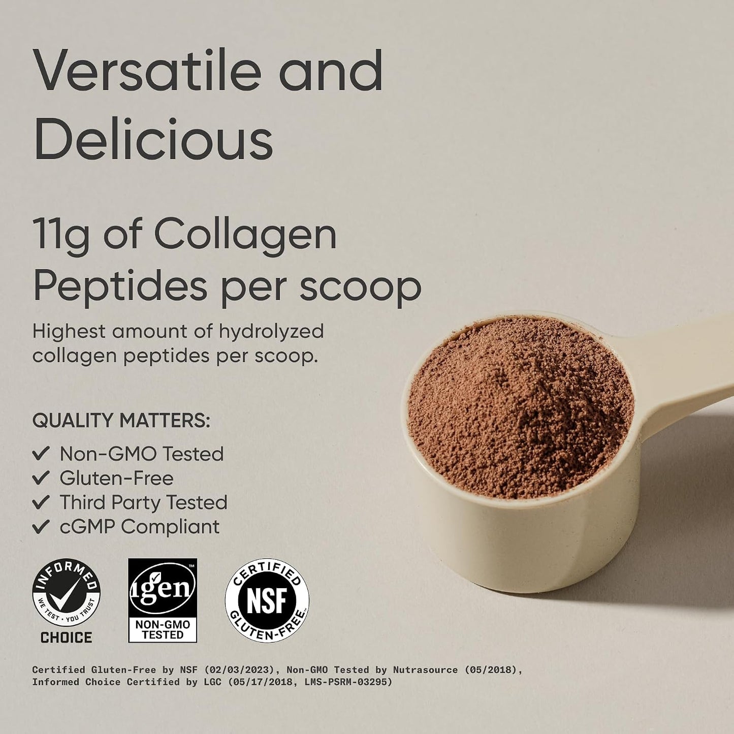Sports Research® Collagen Peptides Protein Powder, Dark Chocolate (1.41lb) | 11g Grass-Fed Collagen per Scoop · Hair, Skin & Joint Support · Easy to Mix in Coffee & Shakes · Sugar-Free, 40 Servings