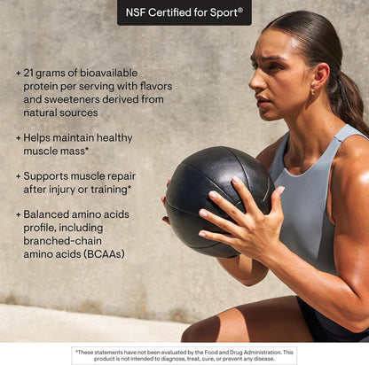 THORNE - Whey Protein Isolate - Balanced Amino Acids Profile with BCAAs - 21 Grams of Easy to Digest Whey Protein Powder - NSF Certified for Sport - Vanilla - Gluten & Soy-Free - 14 Packets