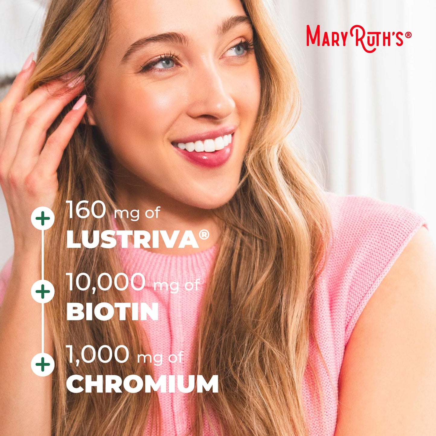 MARYRUTH'S Liquid Multivitamin + Hair Growth| Dragon Fruit Flavour | Clinically Tested in Women for Thicker Hair & Facial Wrinkles | Biotin 10000mcg | 15.22 Fl Oz & 30 Oz