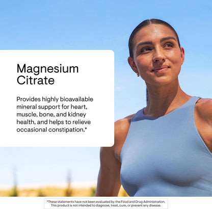 THORNE - Magnesium Citrate - Supports Healthy Muscle & Urinary Tract Function, Heart Health, Bone Health & Occasional Constipation Relief* - Citrus Berry Powder - Third-Party Certified - 60 Servings