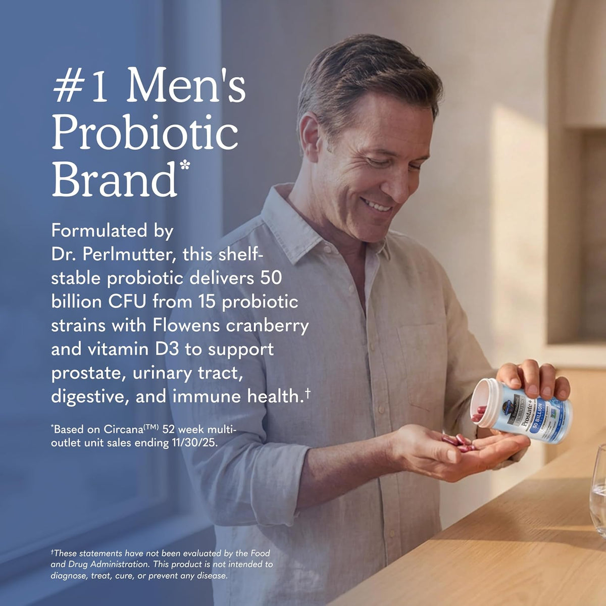 Garden Of Life, Dr Formulated Probiotics Prostate Plus Vcap, 60 Veggie Caps
