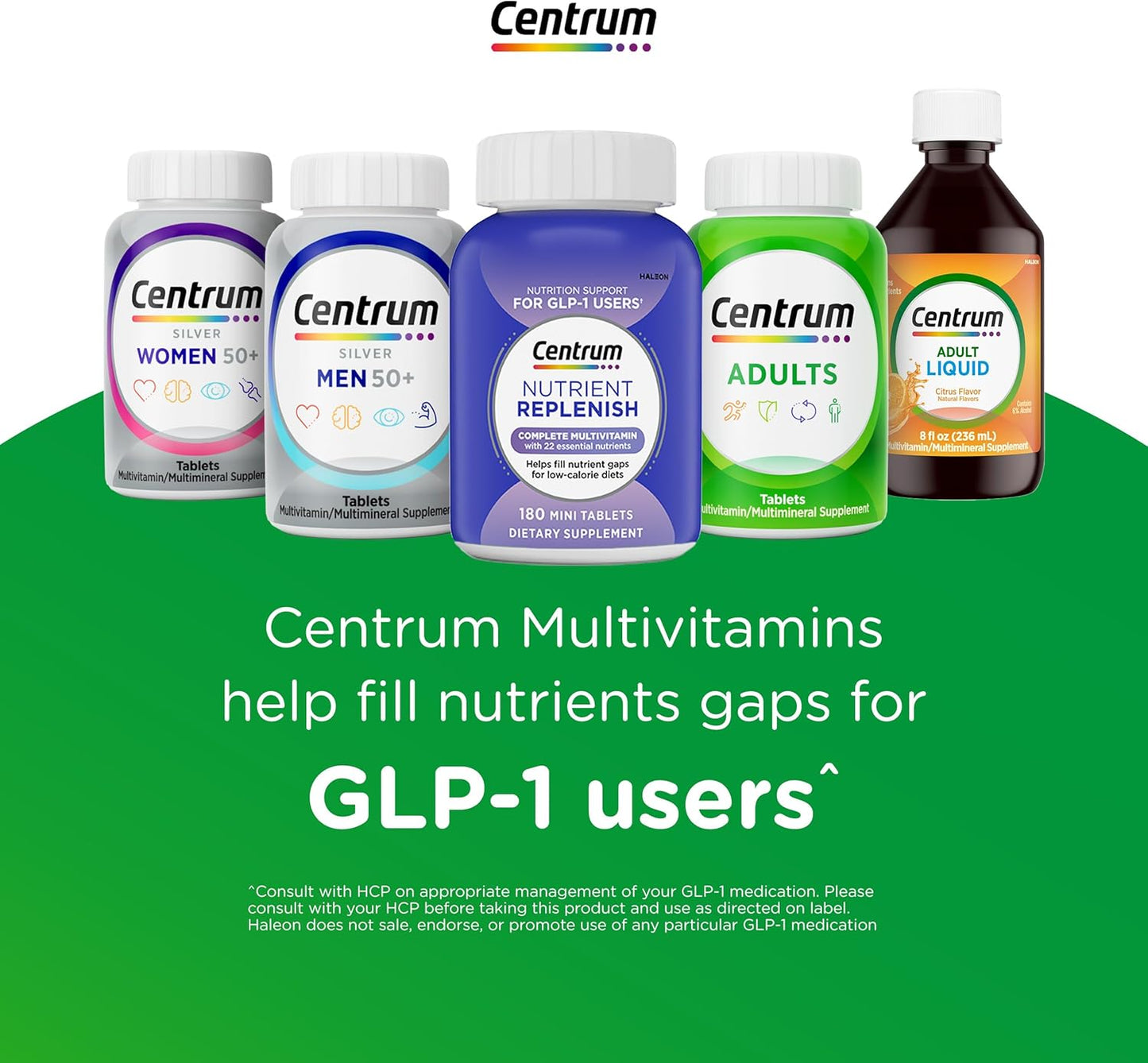 Centrum Silver Women's Multivitamin for Women 50 Plus, Multivitamin/Multimineral Supplement with Vitamin D3, B Vitamins, Non-GMO Ingredients, Supports Memory and Cognition in Older Adults - 200 Ct