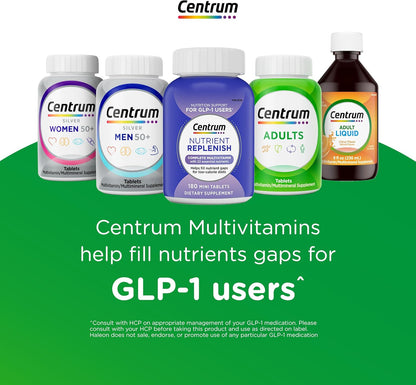 Centrum Silver Multivitamin for Men 50 Plus, Multimineral Supplement, Vitamin D3, B-Vitamins and Zinc, Gluten Free, Non-GMO Ingredients, Supports Memory and Cognition in Older Adults - 100 Ct