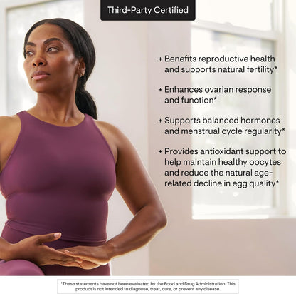 THORNE - Ovarian Care - Promotes Healthy Ovarian Function & Fertility Health* - Inositol, CoQ10, Folate & Polyphenols - Women's Health Supplement - Mixed Berry - Third-Party Certified - 60 Servings