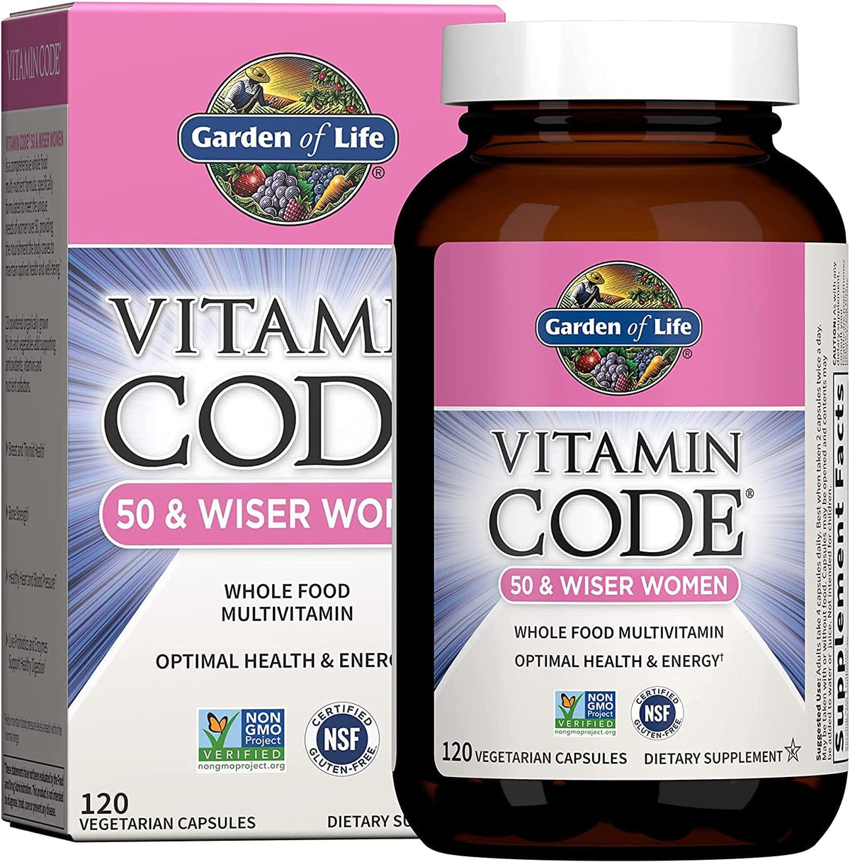 Garden Of Life, Vitamin Code 50 Wiser Womens Multi 120 Organic, 120 Count
