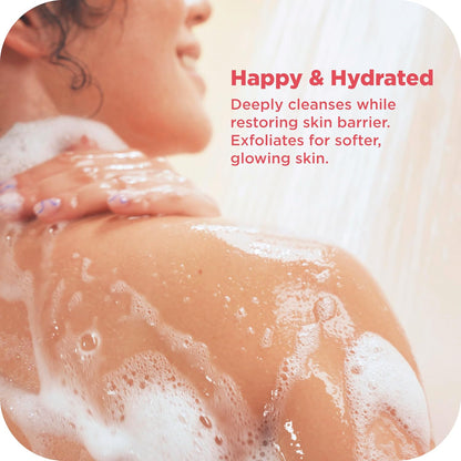 OLLY Exfoliating Body Wash Happy Mood + Skin jojoba beads, pineapple enzymes & vitamin C to exfoliate and reveal softer, glowing skin 17 Fl Oz