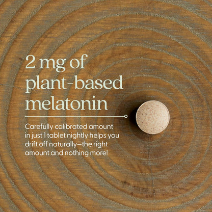 New Chapter Plant Melatonin 2mg - Sleep Aid for Adults with No Next-Day Grogginess, Nature-Inspired Sleep Formula Made with Melatonin from Tomato + Tart Cherry & Ashwagandha – Non-GMO, 30ct
