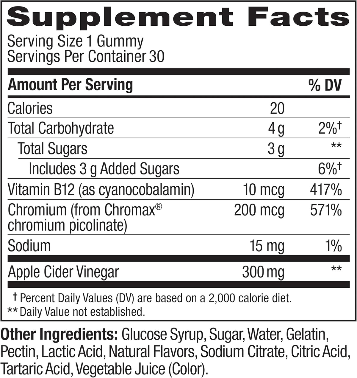 OLLY Metabolism Gummy Rings, Apple Cider Vinegar, Vitamin B12, Chromium, Energy and Digestive Health, Chewable Supplement, Apple Flavor - 30 Count