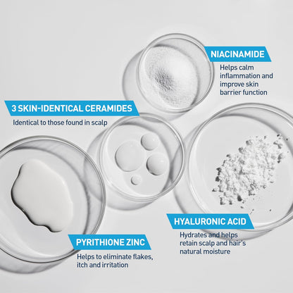 CeraVe Hydrating Anti Dandruff Conditioner, 0.5% Pyrithione Zinc Dandruff Treatment With Ceramides, Hyaluronic Acid & Niacinamide, Helps Eliminate Flakes & Reduce Itchy Scalp, Sulfate Free Conditioner | Hydrating
