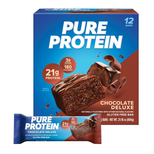 Pure Protein Deluxe Protein Bars, Chocolate, Cookies & Cream, Birthday Cake, Caramel Churro, Samples Pack