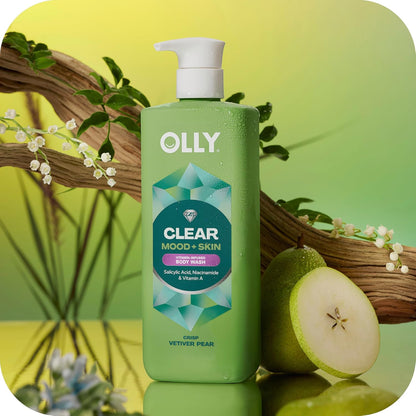 OLLY Body Wash Clear Mood + Skin with salicylic acid, niacinamide & vitamin A for smoother skin 17 Fl Oz