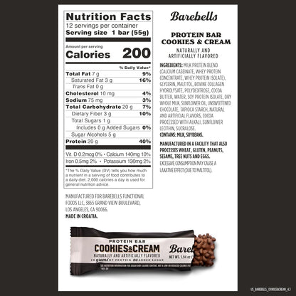 Barebells Protein Bars, Cookies & Cream/Cookies & Caramel/Birthday Cake/ Variety Pack