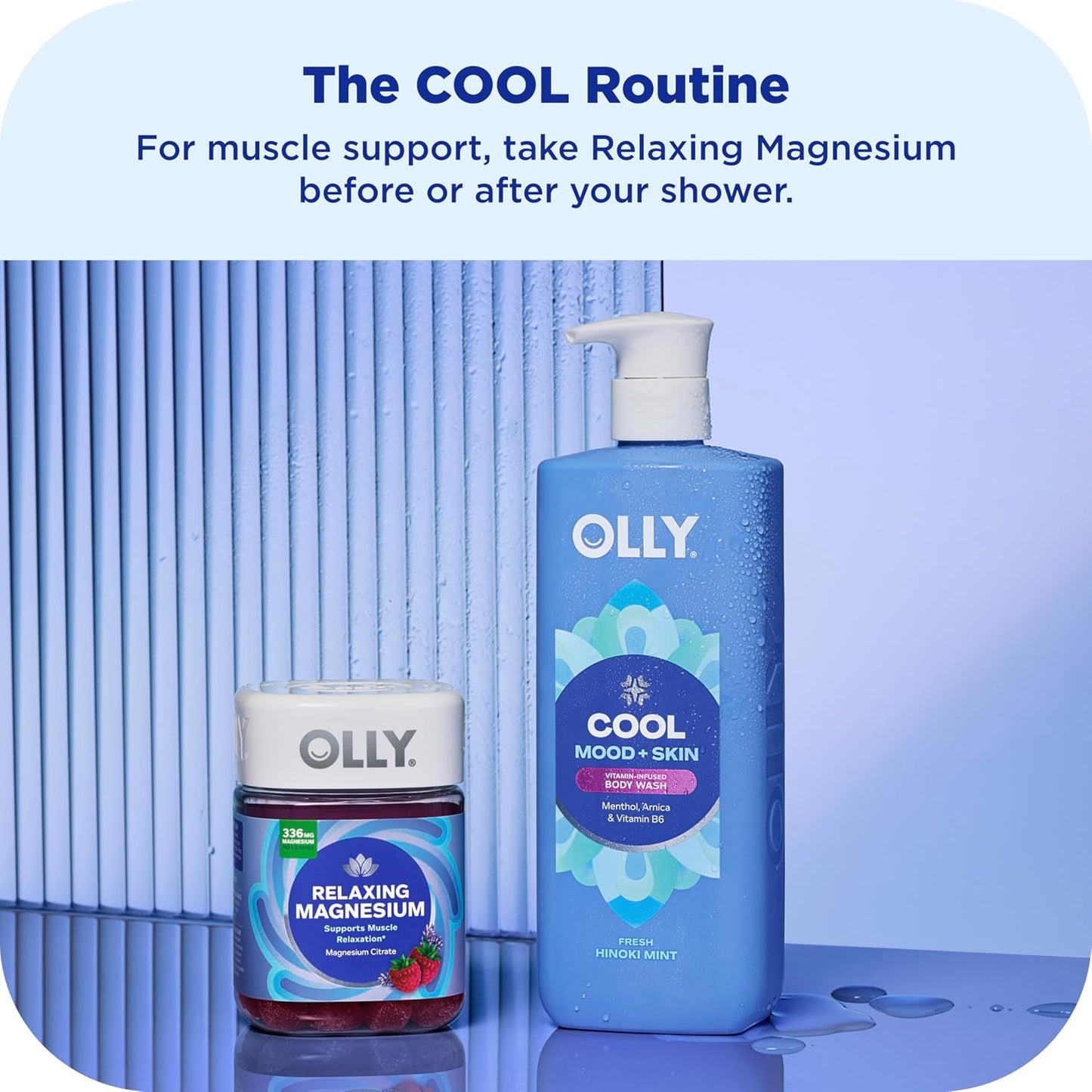 OLLY Body Wash Cool Mood + Skin Infused with arnica & vitamin B12 Hydrates & cools Skin 17 Fl Oz