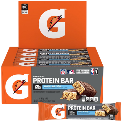 Gatorade Whey Protein Recover Bars, Chocolate Chip/Cookies & Cream/ Mint Chocolate Crunch