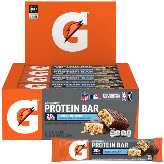 Gatorade Whey Protein Recover Bars, Chocolate Chip/Cookies & Cream/ Mint Chocolate Crunch