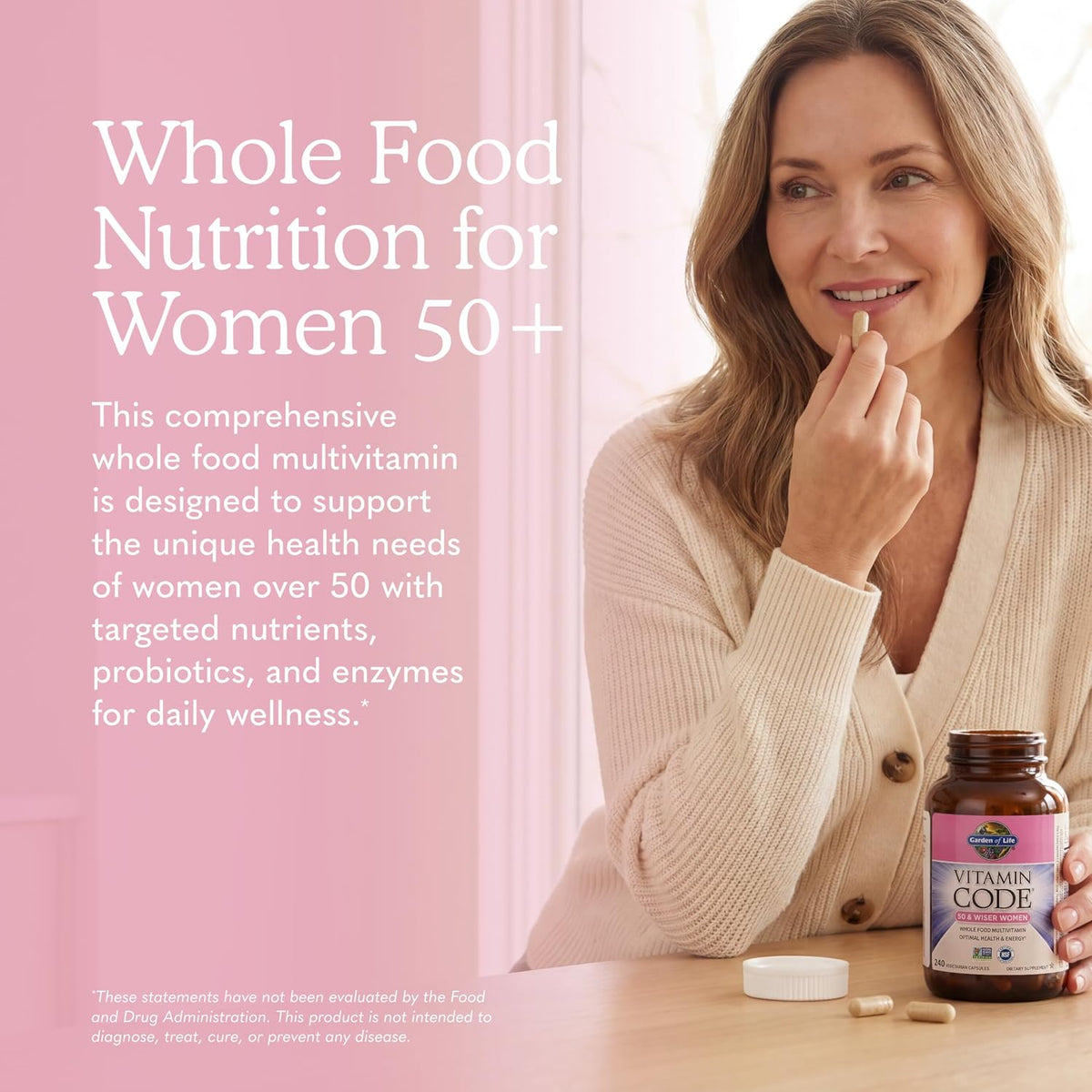 Garden Of Life, Vitamin Code 50 Wiser Womens Multi 120 Organic, 120 Count